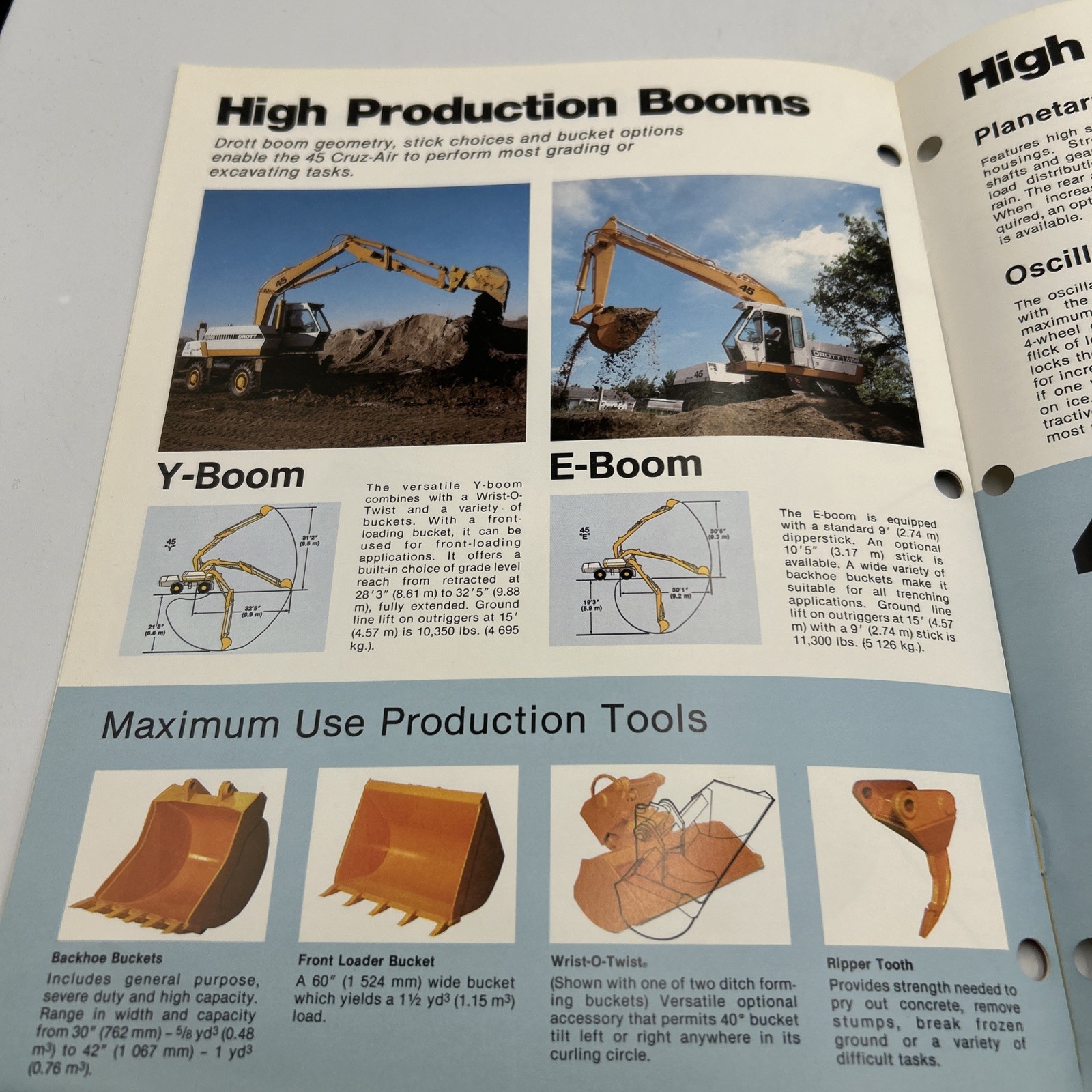 Drott 45 Cruz-Air Excavator Brochure