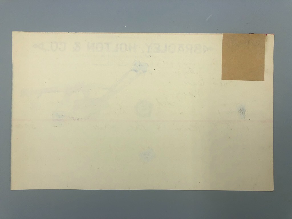 1890s BRADLEY HOLTON Co PLOW Receipt FARM Advertising INDIANA Billhead