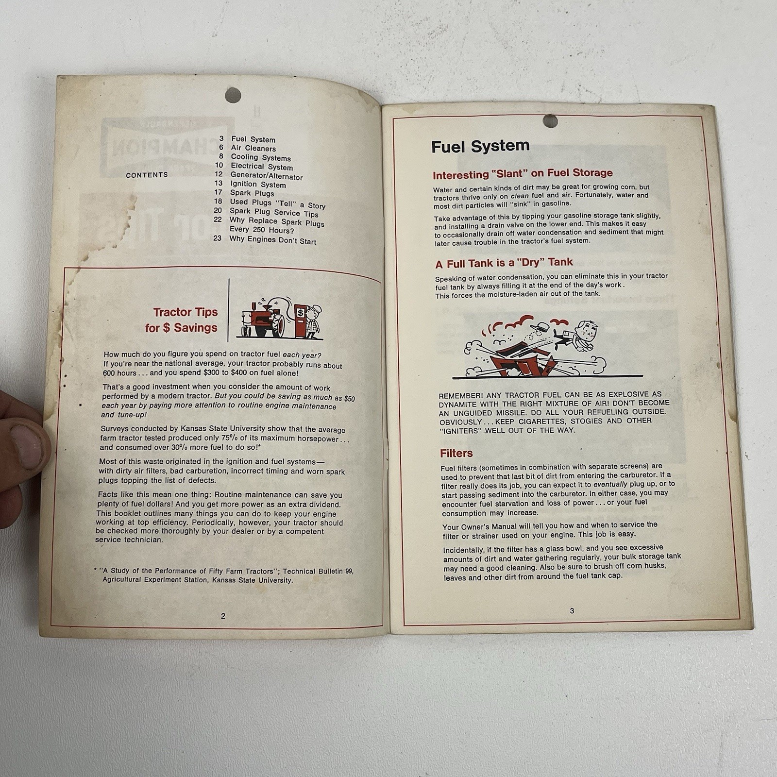 Vintage Champion Spark Plugs Tractor Tips Pocket Guide Booklet