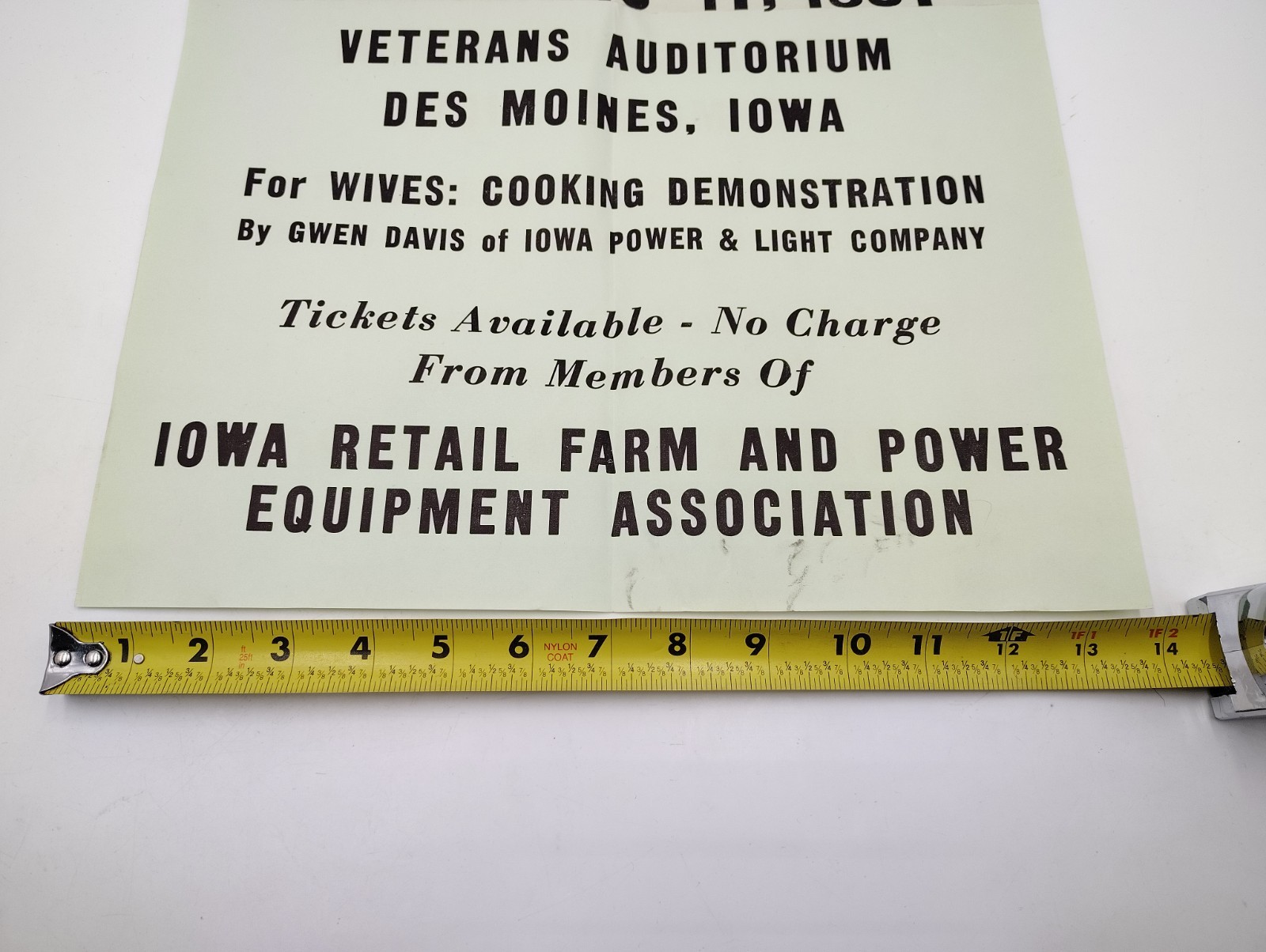 1967 Iowa Power Farming Exhibition Poster (14×20) & Dealership Letter Des Moines