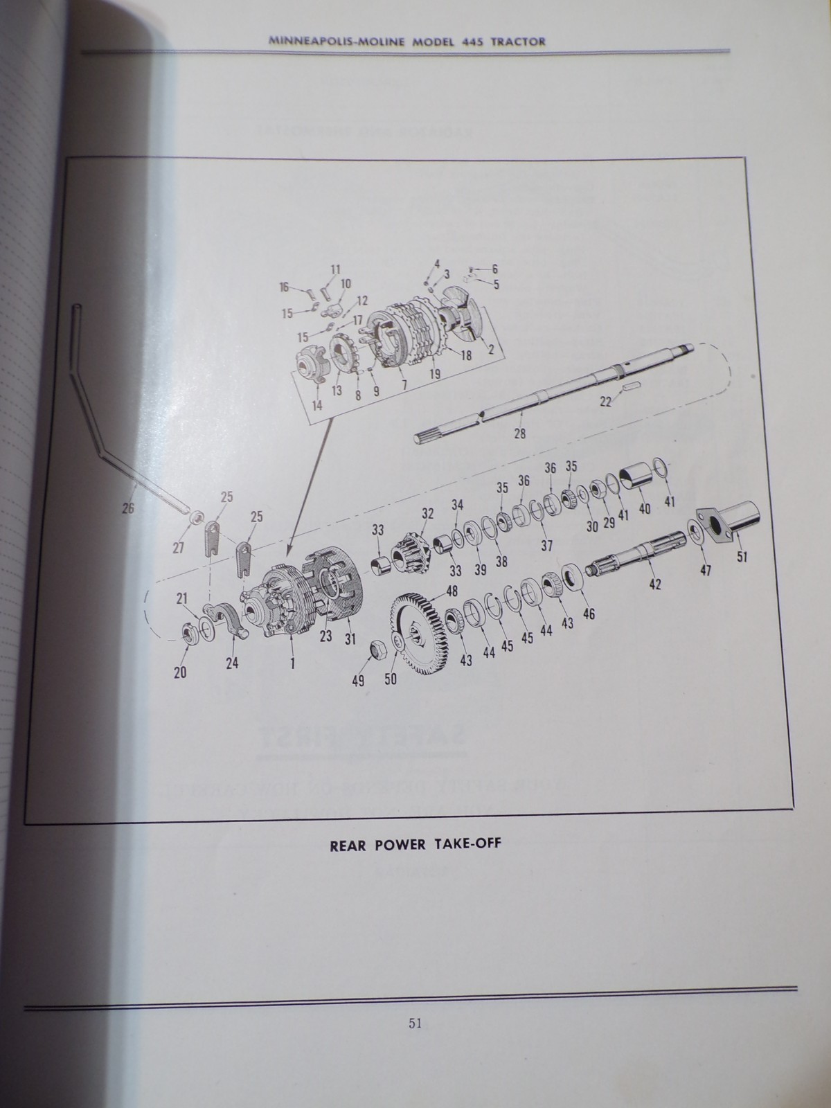Minneapolis-Moline 445 Tractor Repair Parts Catalog 1955