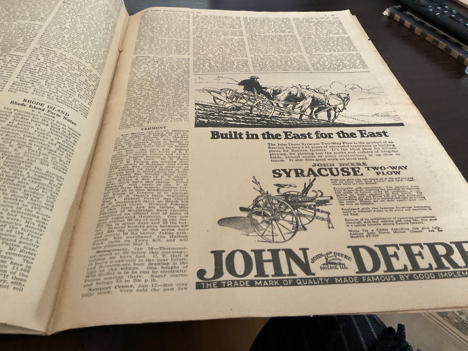 1920 New England Homestead Newspaper Breeding Cow Chart Milk Fairies Ads