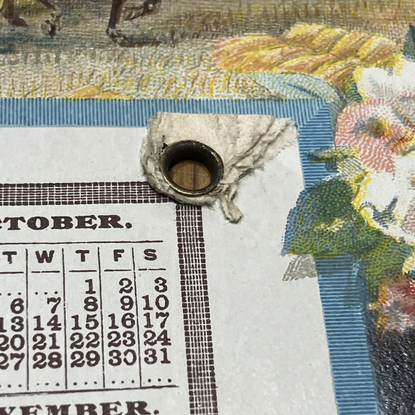 Antique 1896 Advertising Calendar Walter A. Wood Agriculture Farm Peek A Boo Kid