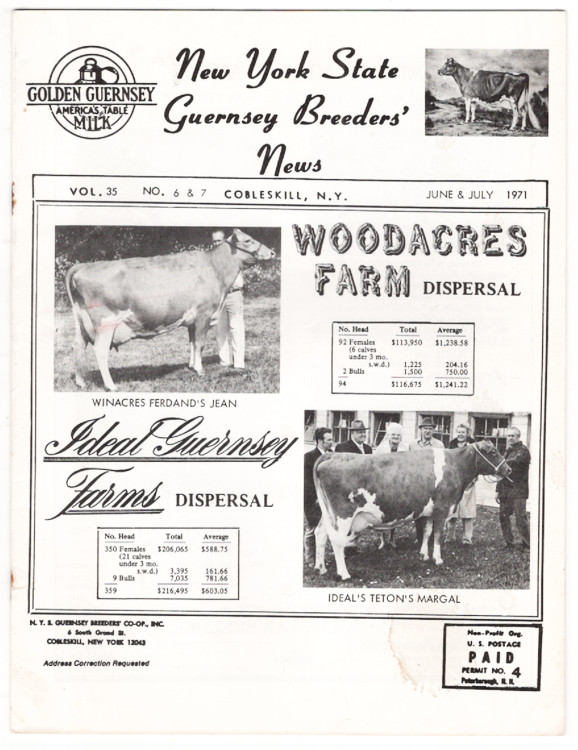 New York State Guernsey Breeders&rsquo; News, Vol. 35, No. 6 & 7, June & July 1971