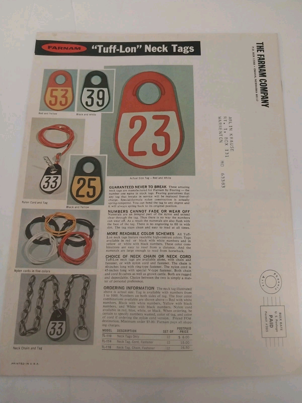 Farnam Cattle Handling Equipment catalog 73C (1970s?) chutes, gates, trailers