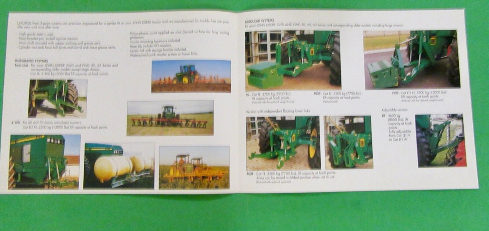 LaForge Front Three Point Hitch Sales Brochure With Prices (1995) 14 pieces