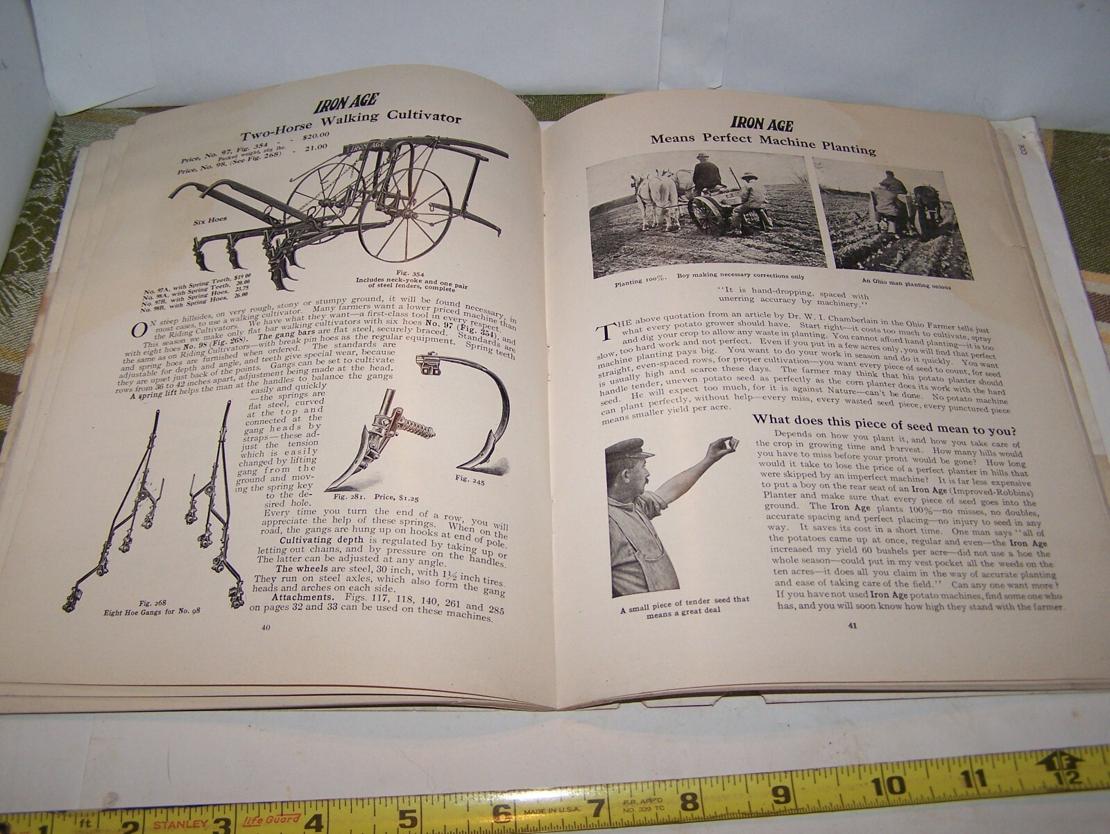 IRON AGE 1910 Full Line Sales Catalog Cultivator Plow Planter Farm Garden NICE!