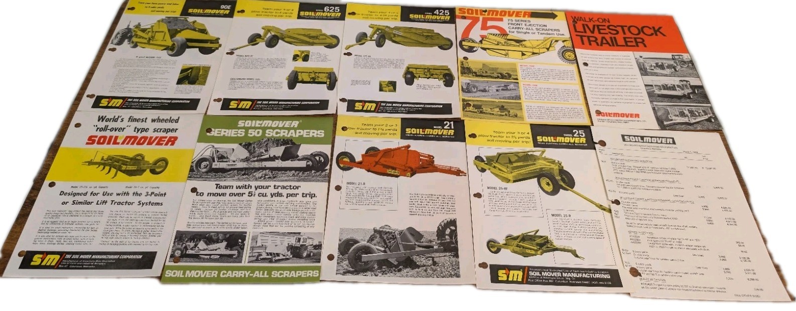 9 Soil Mover Agriculture Implement Advertising Brochures And Price List