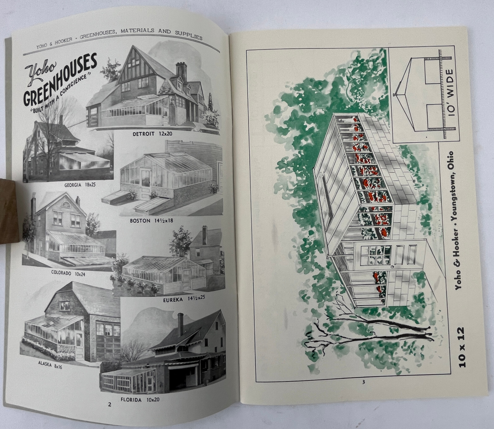 1959 Yoho & Hooker Greenhouses Catalog 157 Youngstown OH + Pricelist + other ads
