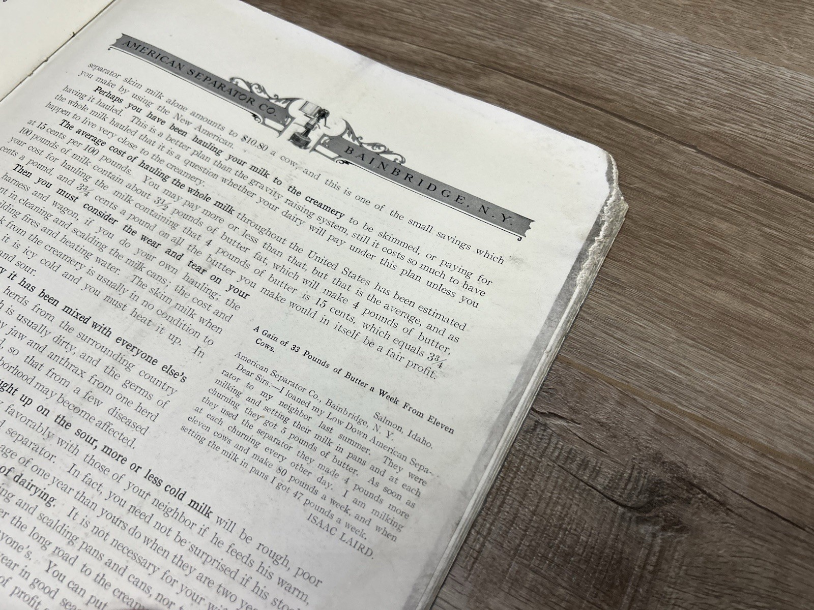 Antique Vintage Genuine American Cream Separator Co. Catalog