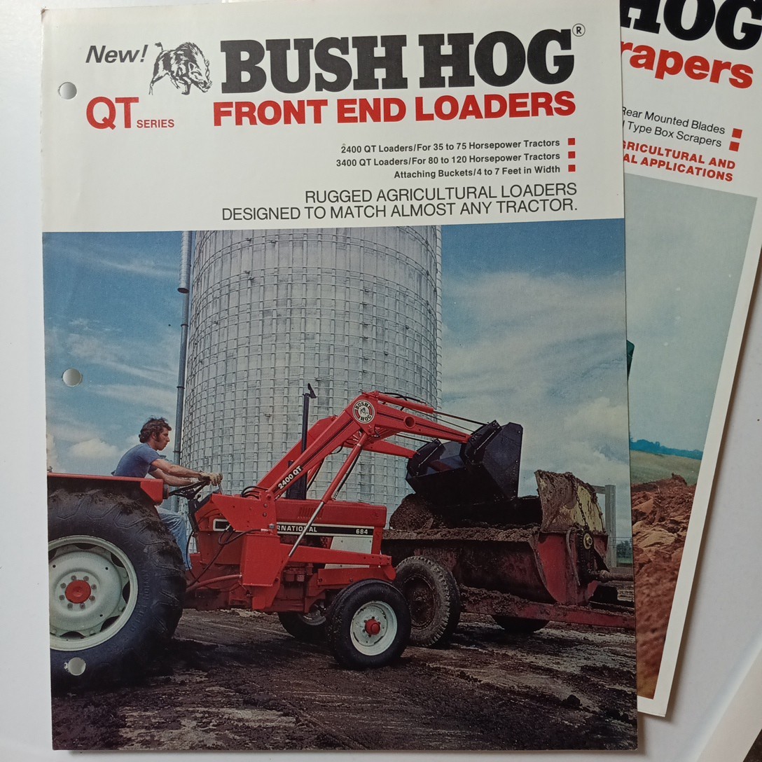 3 Bush Hog Farm Advertising Lot Brochures Blades & Scrapers, Front Loader
