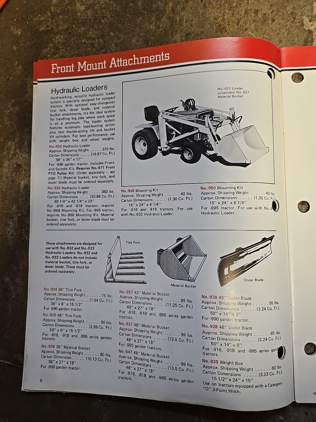 1983 MTD Lawn & Garden Tractors Accessories Brochure Catalog Point Of Sale
