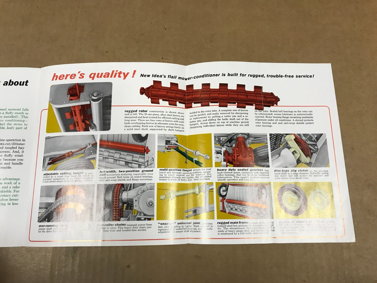 Vintage New Idea Farm Equipment Cut/ditioner Salesman Brochure