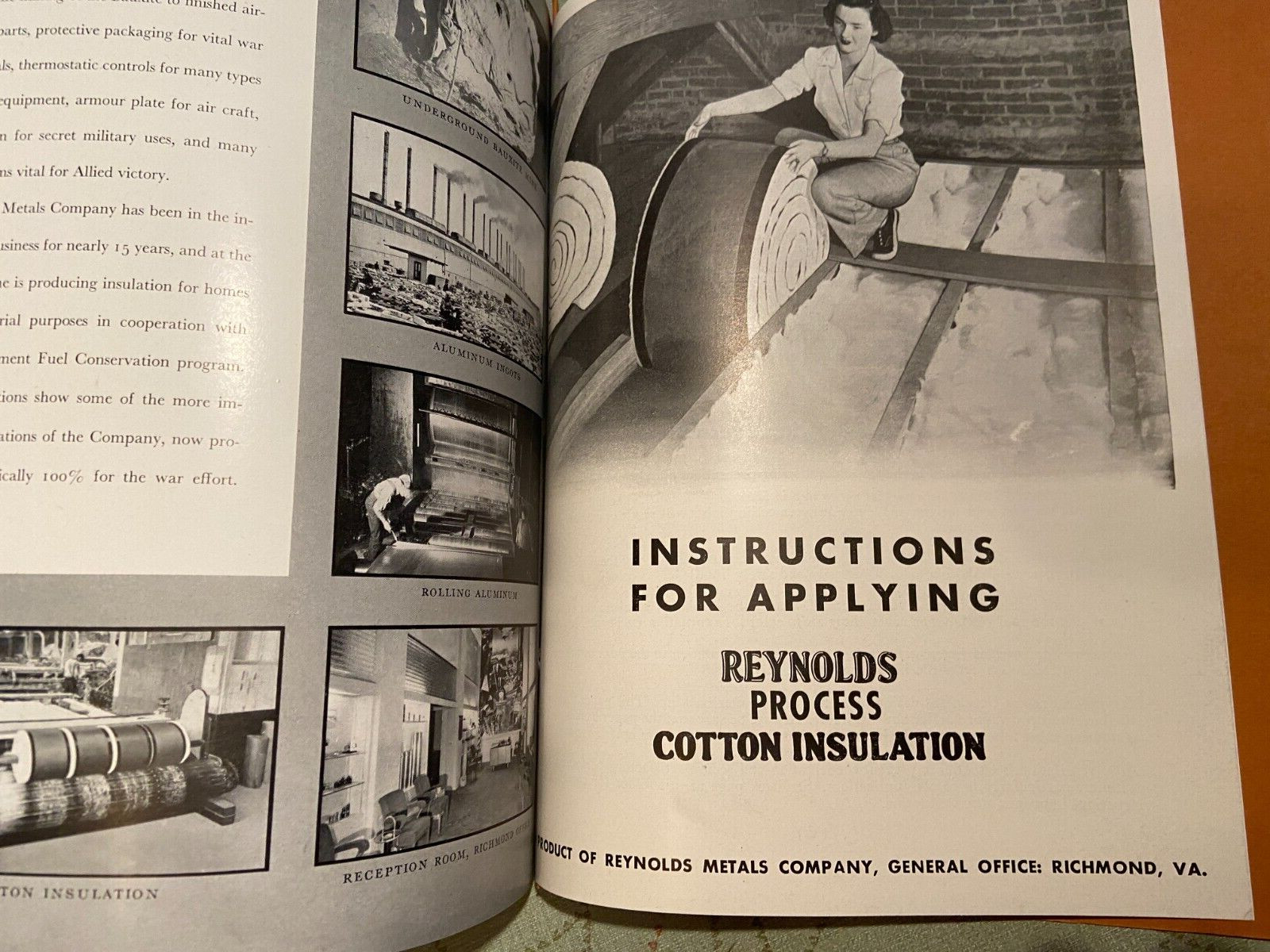 1943 REYNOLDS COTTON INSULATION ASSOCIATION SALES MANUAL GENERAL ELECTRIC SUPPLY
