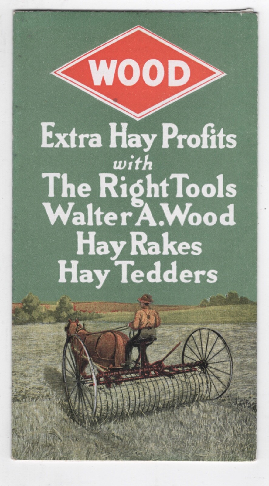 CA 1930 WALTER WOOD FLYER HAY RACKS TEDDERS AGRICULTURE MACHINERY FARM TOOLS