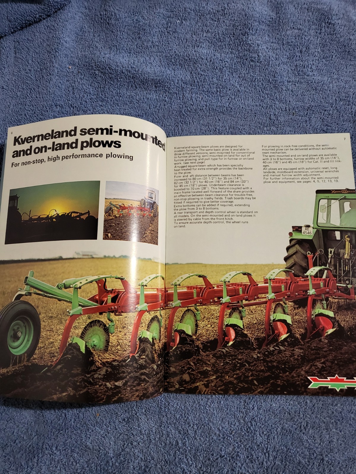 Vintage 1976 KVERNELAND A/S MOLDBOARD PLOWS Sales BROCURE Norway Tractor Farm AG