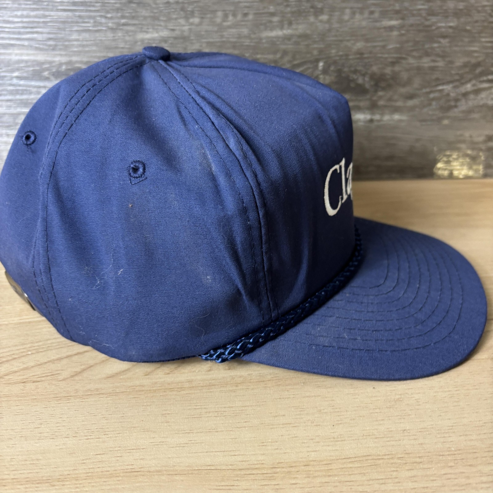 Vintage Clarity Herbicide Strap Back Hat Nissin USA Adjustable Cap 90s Rope Trim
