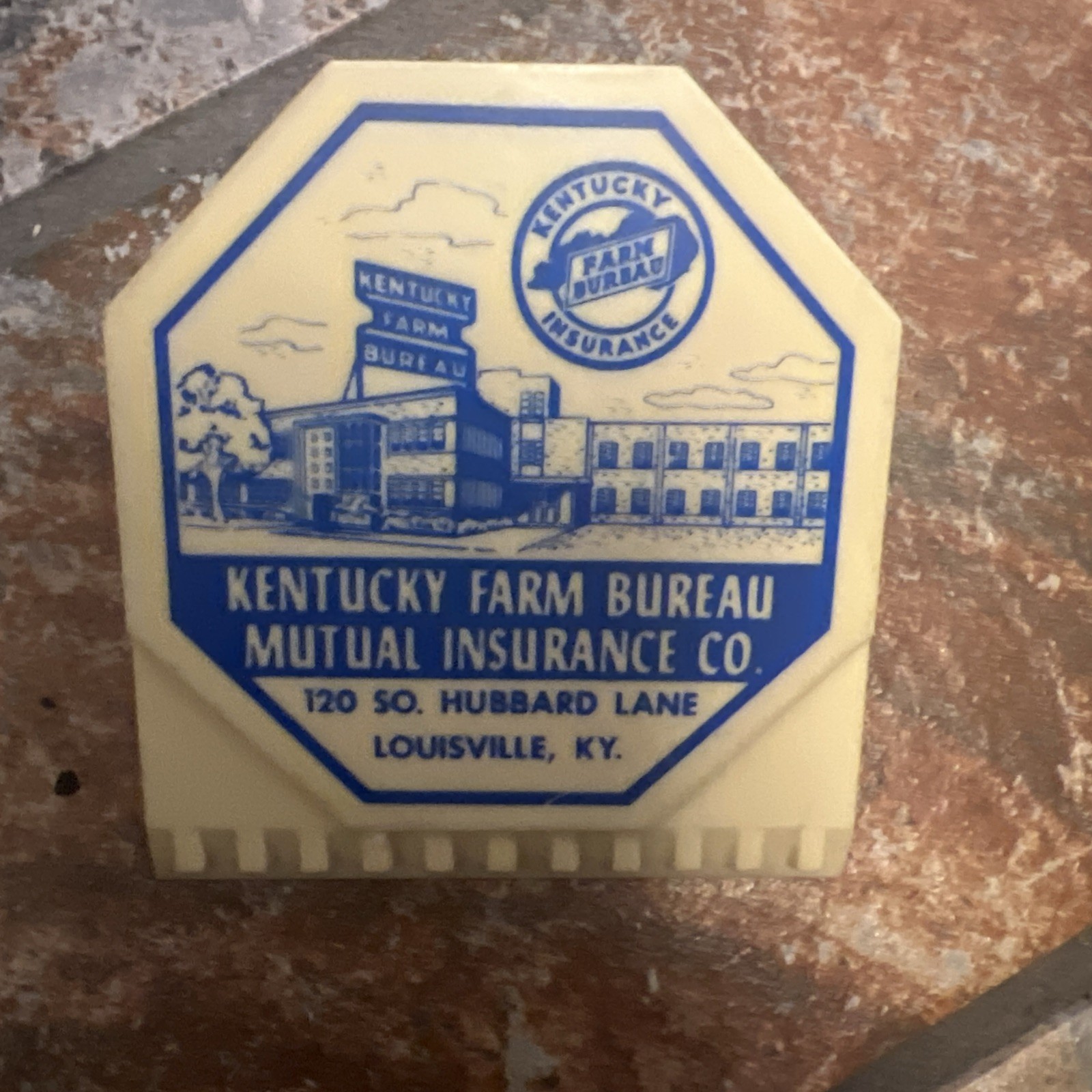 Vintage Kentucky Farm Bureau Insurance Louisville KY Ice Scraper Paperclip Adver