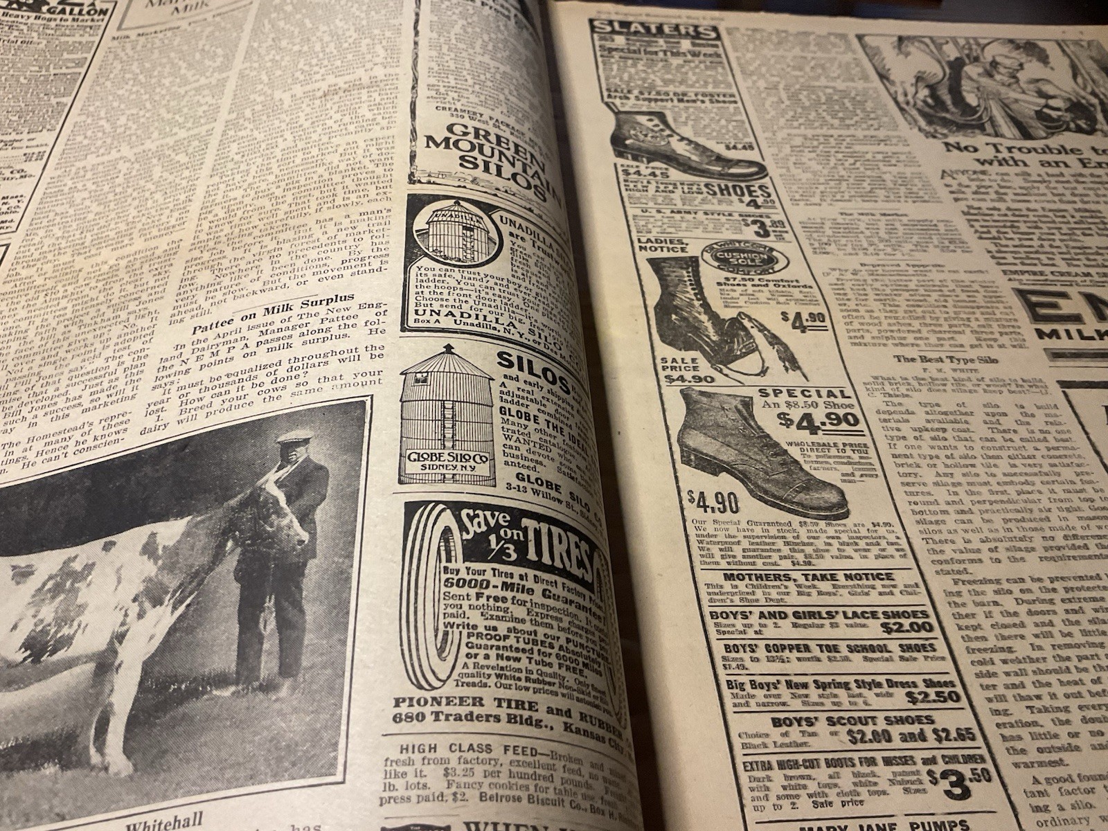 1919 New England Homestead Newspaper Farm Ads, Mass. Farms, Grow Peaches