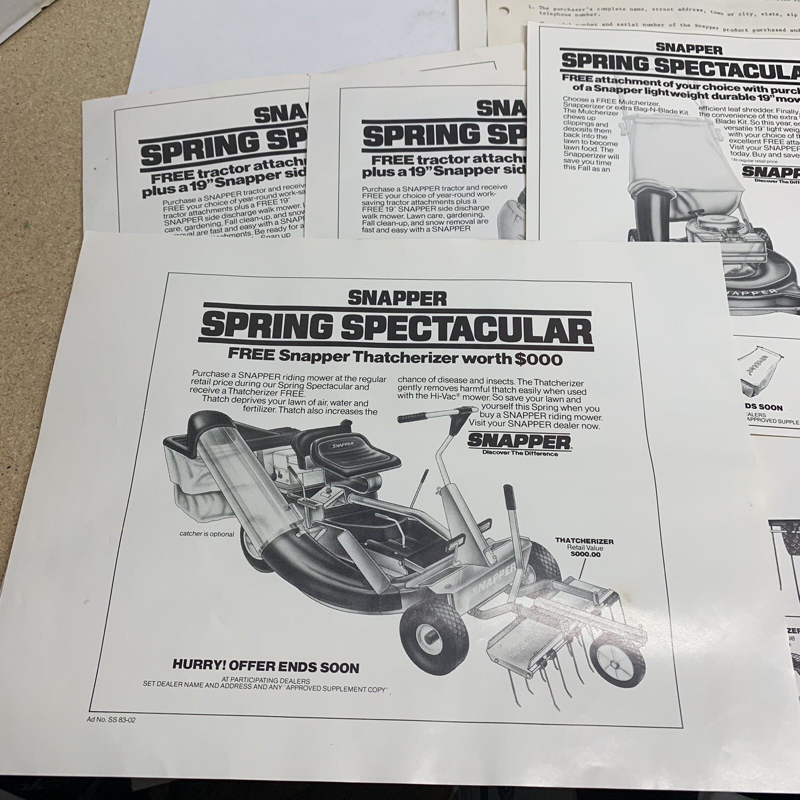 1983 Print Ads of Snapper Tractor Mower And Tiller Radio Ads Vintage Rare