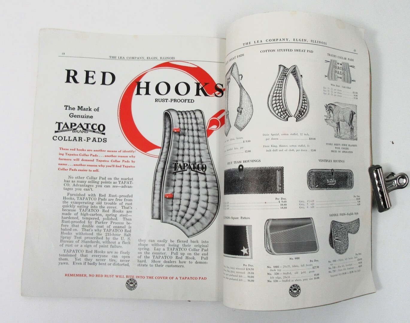 VINTAGE 1930&rsquo;S HORSE EQUIPMENT CATALOG LEA COMPANY ELGIN ILLINOIS EQUIPMENT