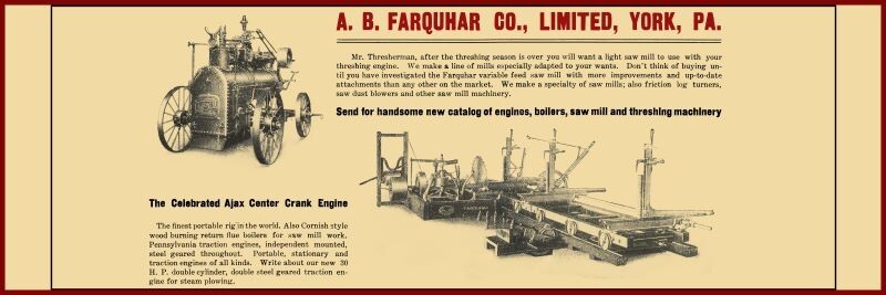Farquhar Engines Saw Mill – York PA NEW Sign, 16 x 48&Prime; USA STEEL XL Size – 8 lbs