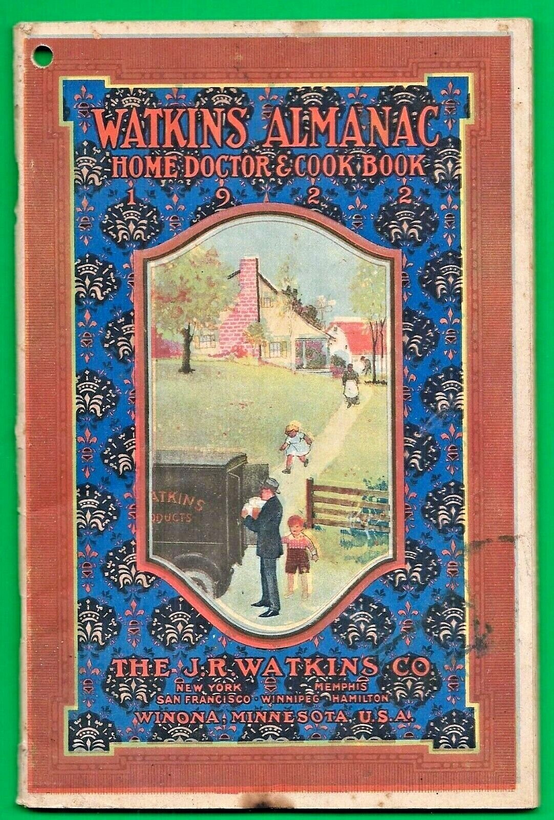1922 WATKINS ALMANAC and HOME DOCTOR & COOK BOOK ~ MAIL-ORDER ~ WINONA, MN