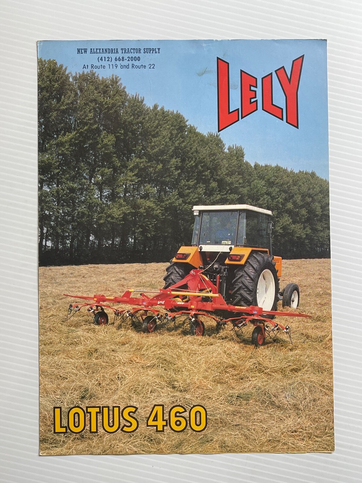Lely Lotus 460 Rotary Tedder And Windrower Sales Brochure *1970s (Showroom Book)