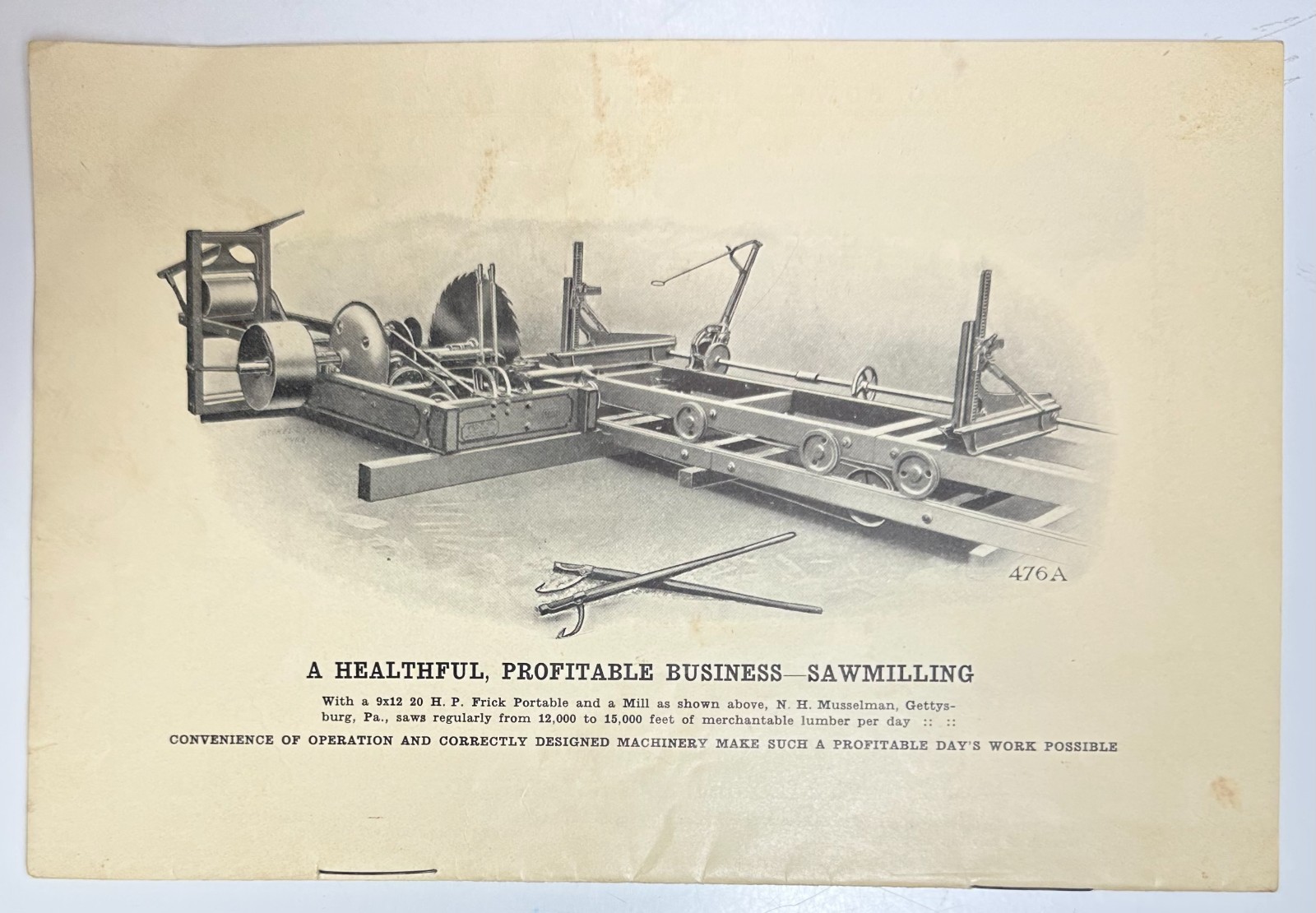 1913 Frick Co Supply Catalog No 5 Waynesboro PA Engines Threshers Saw Mills