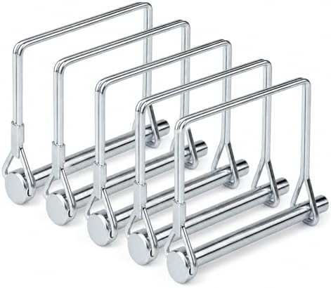 5 Pack Square Trailer Pin 1/4 inch x 2-3/4 inch, Heavy Duty Shaft Locking Pin, C