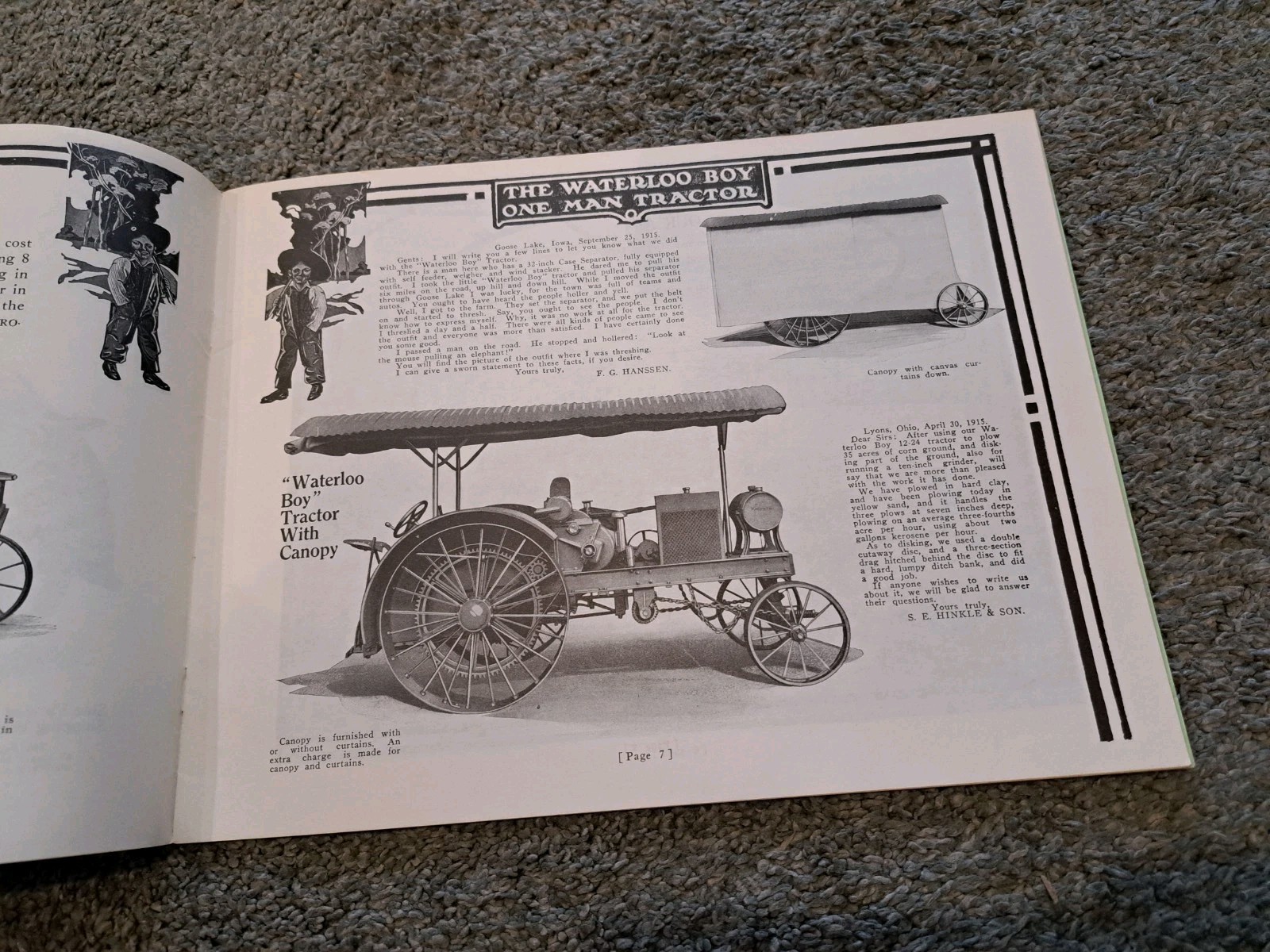 Waterloo Boy One Man Tractor Waterloo Gasoline Engine Company Catalog REPRINT
