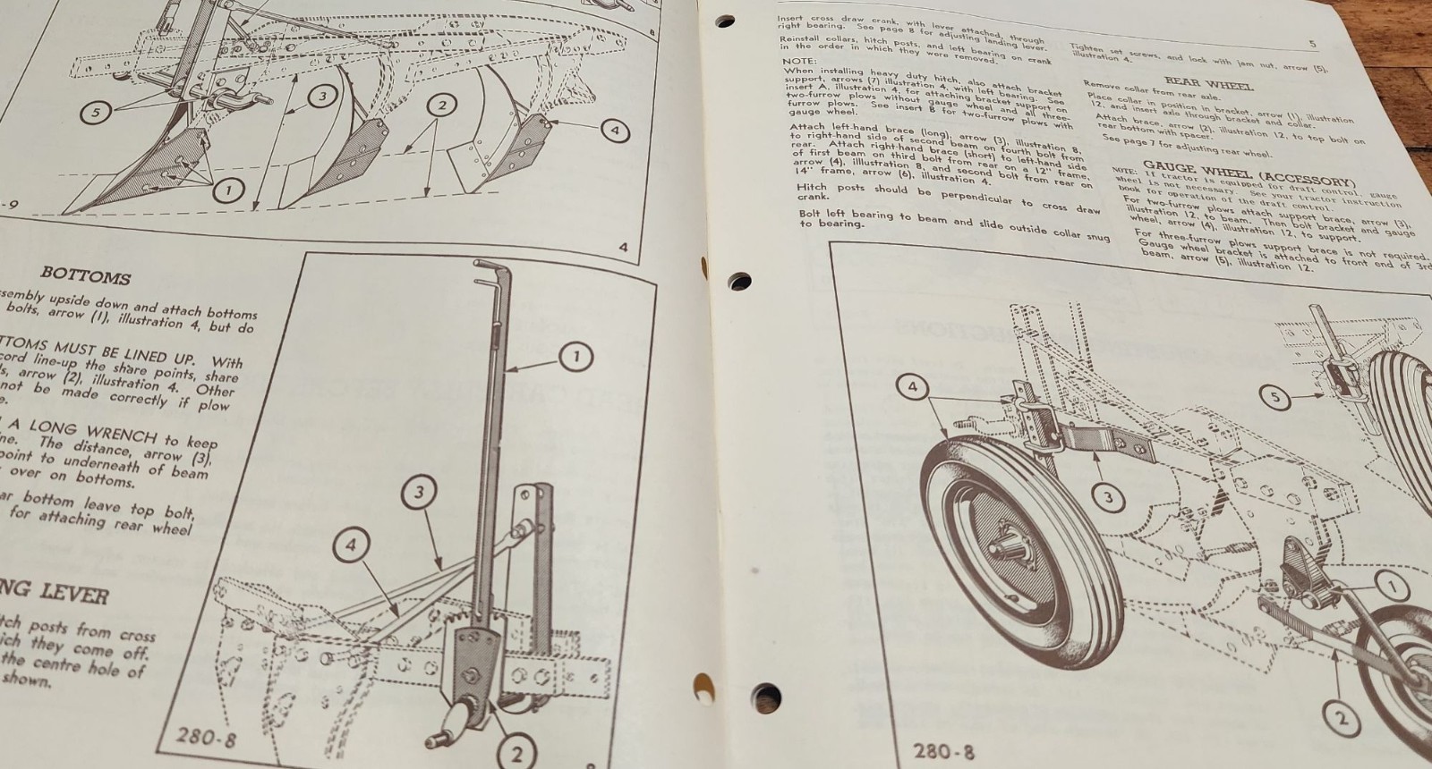 Vtg 1964 Cockshutt 280 Rear Mounted Tractor Plow Owner Manual Maintenance Parts