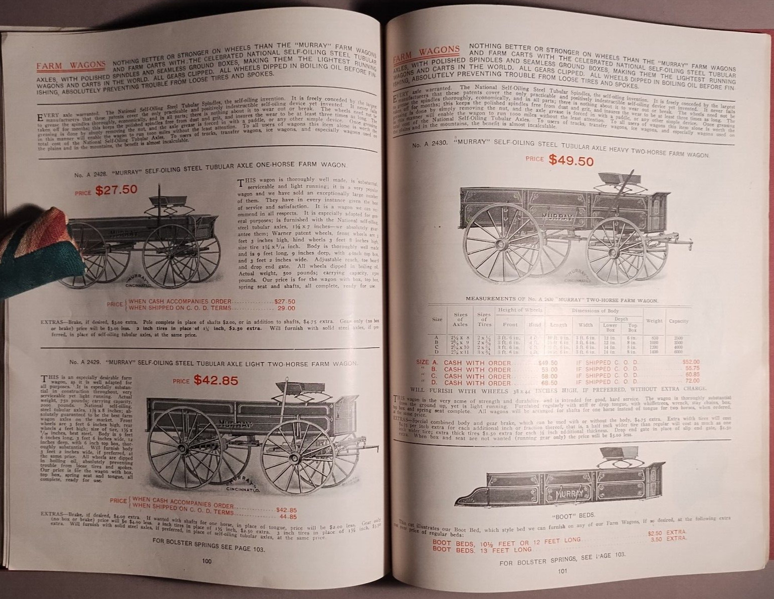 1906 Murray Carriage Buggy Delivery Wagon Cincinnati OH Catalog Original B1-17