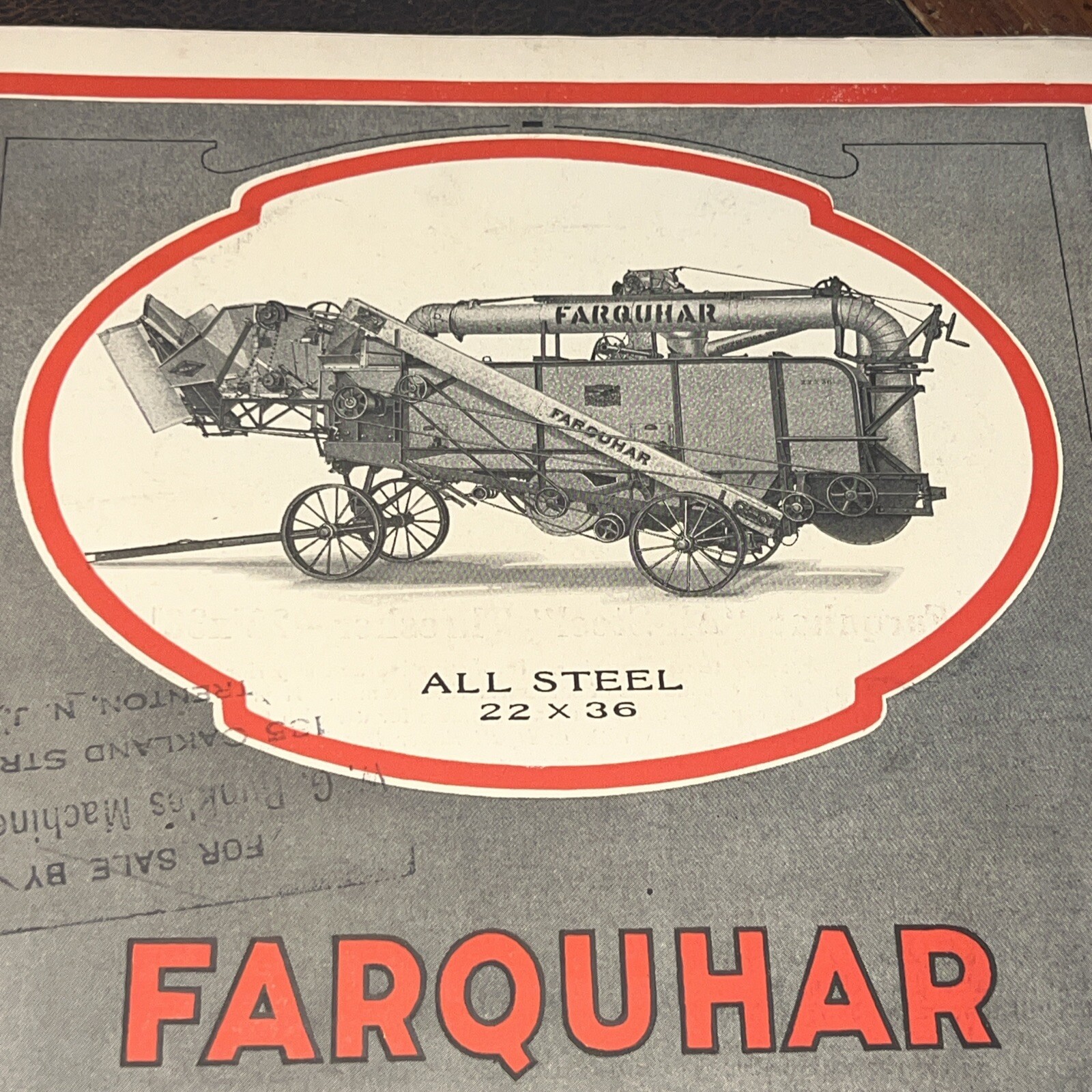 Rare Farquhar Machinery Brochure York, PA Threshers Farm Equipment
