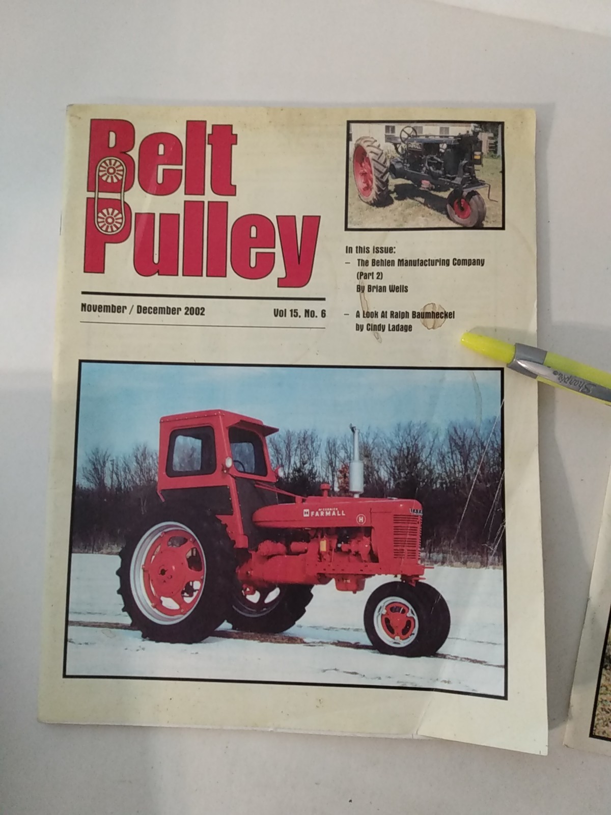 3 Belt Pulley magazines Antique Tractors 2002-2003 farm history