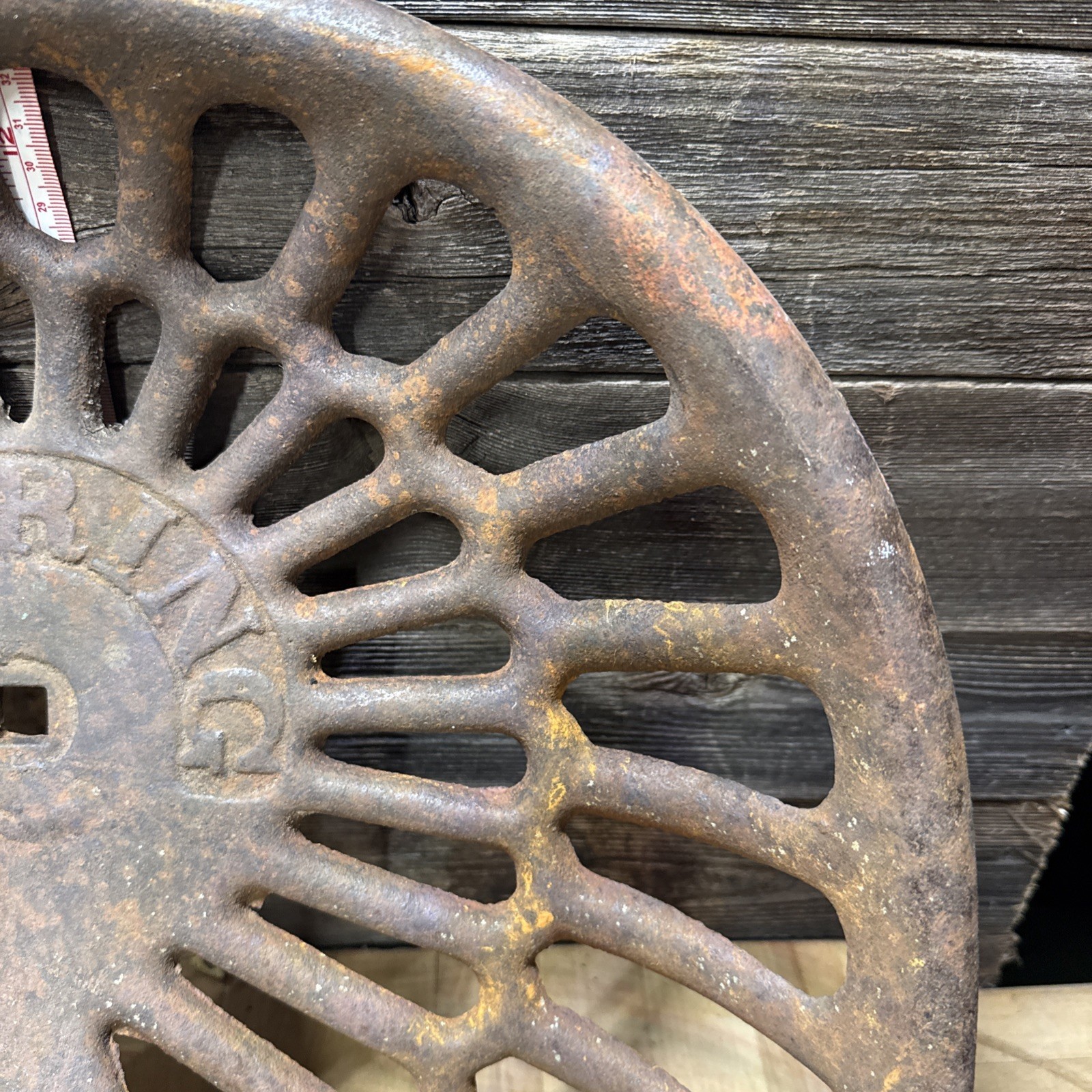 Vintage Deering Cast Iron Tractor Seat Antique Farm Equipment