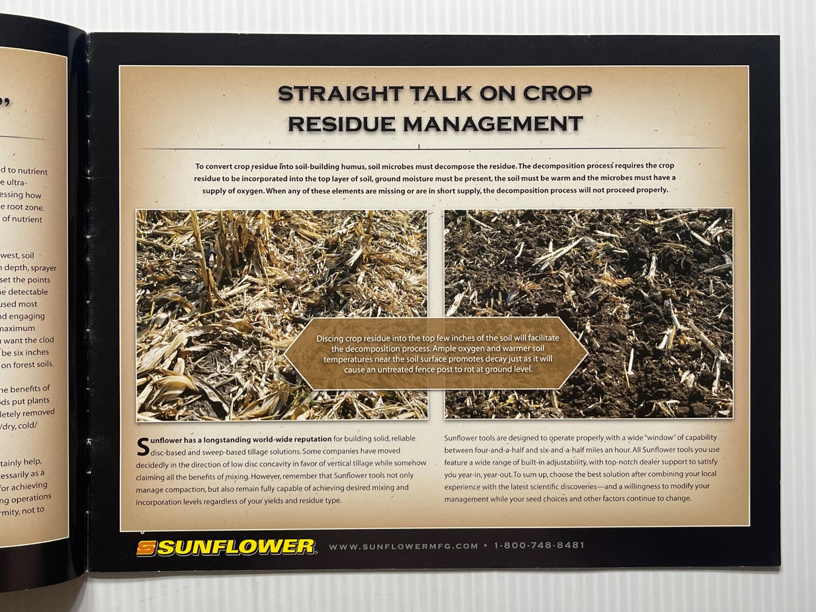 Sunflower Residue Management Systems Sales Brochure *Original Dated 2005*