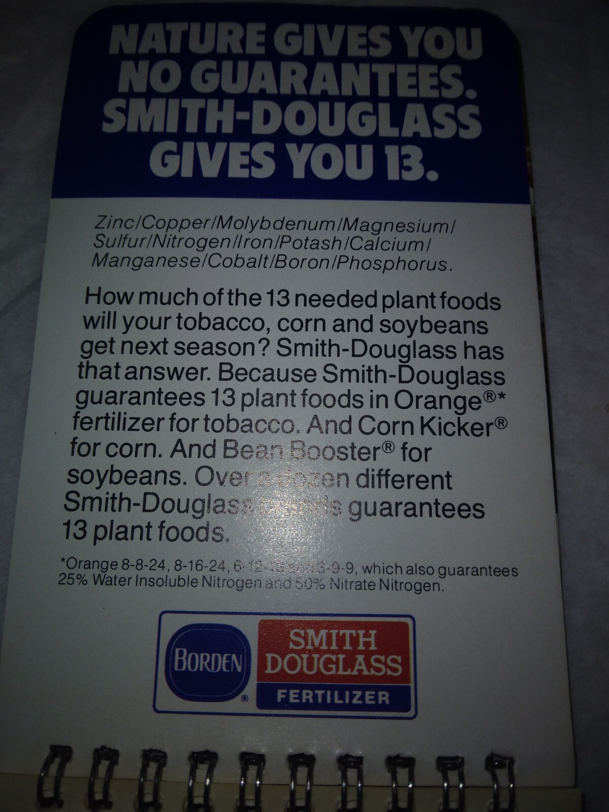 Vintage Smith Douglas Fertilizer Advertising Notebook/Booklet Farmington ILL IL