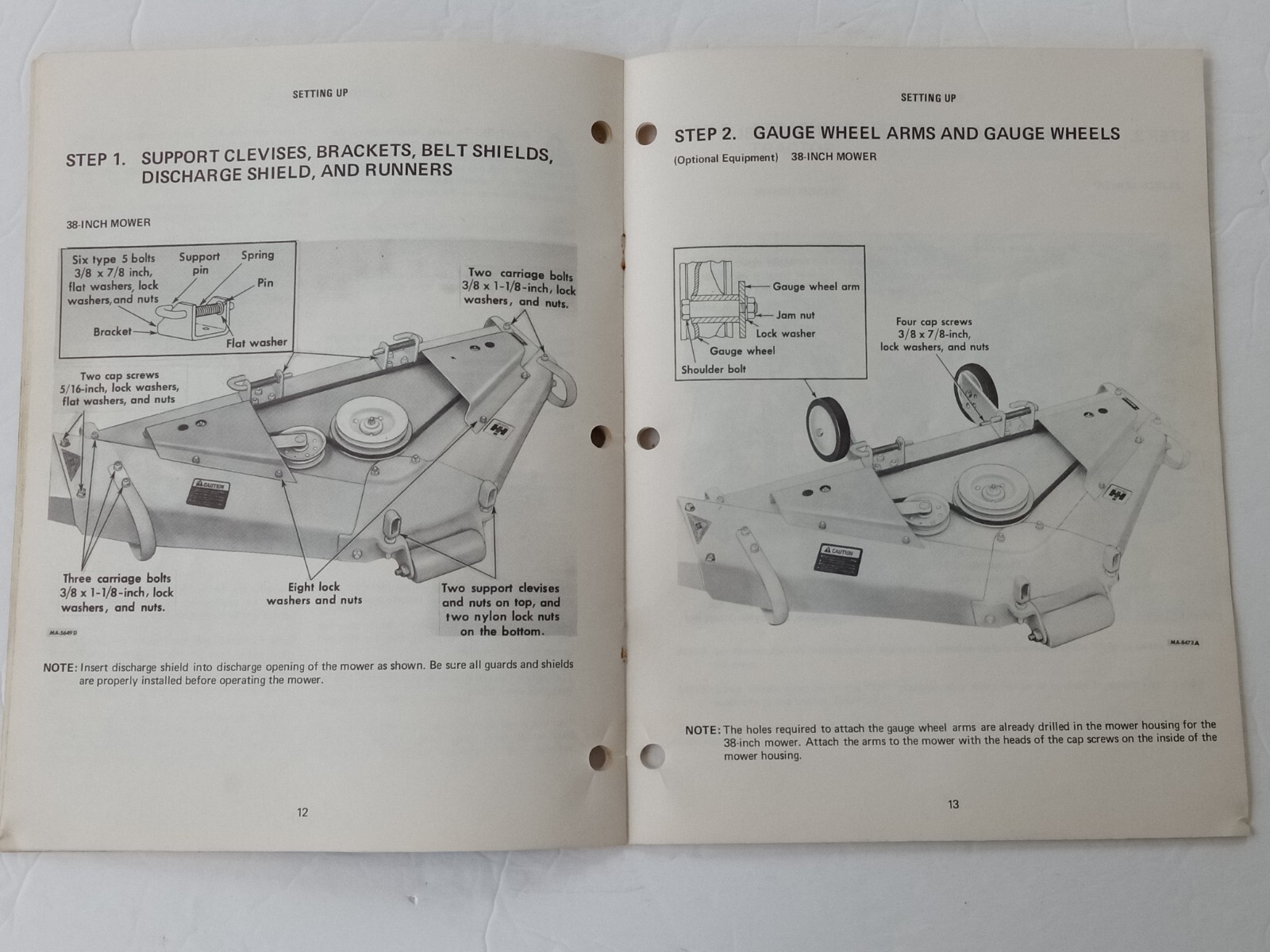 International Harvester Rotary Mowers 38A 44A 50A 3 Spindle Operator&rsquo;s Manual
