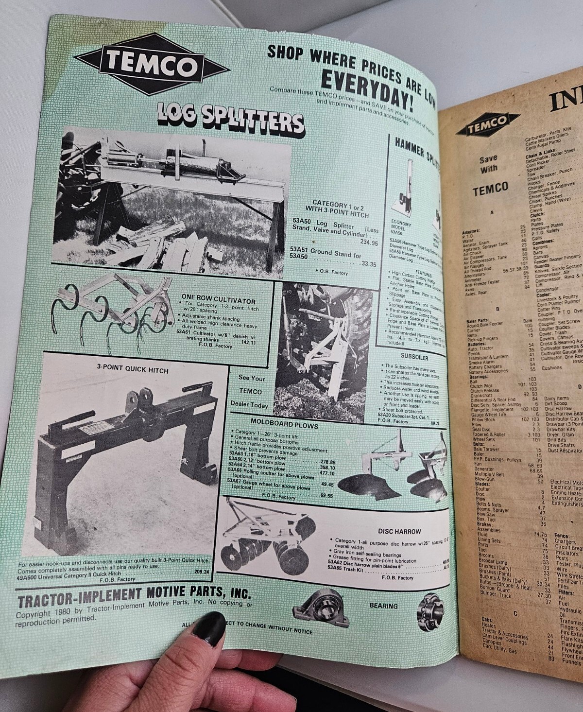 1980 Temco Tractor Parts Catalog Brusnahans