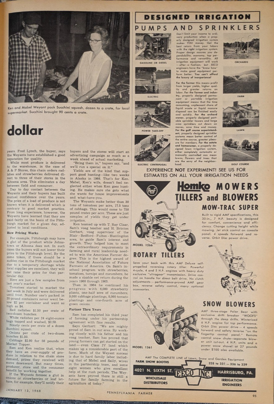 Homko Mowers 1968 PA Farm Show Vintage Advertising