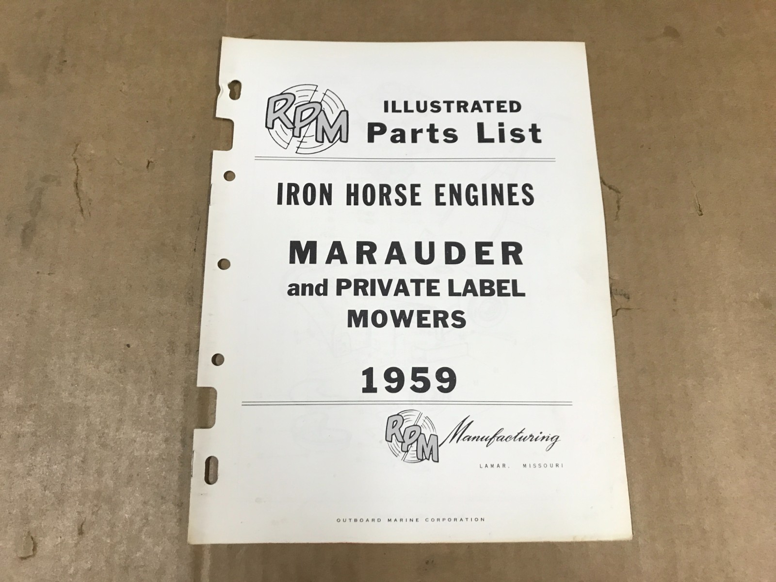 VTG RPM Illustrated Parts List – Iron Horse Engines – Marauder & Private Label