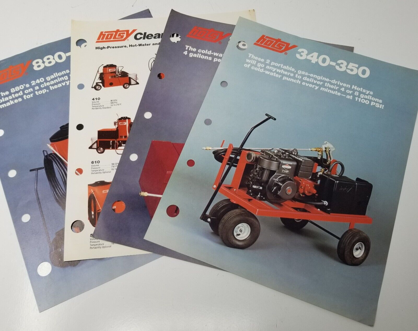 Hotsy Hotsys Cleaning Platforms Pressure Washers Sales Brochures Set of 4