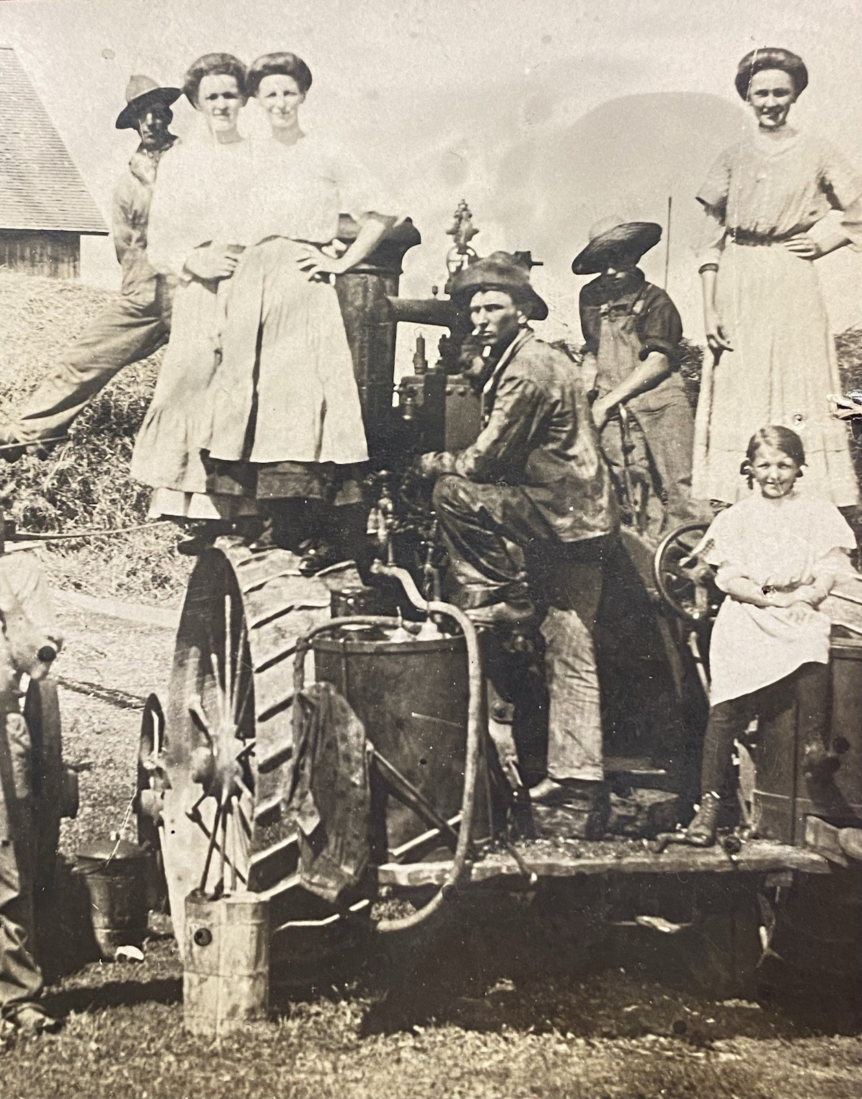 1900c **FARM HANDS & AGRICULTURAL EQUIPMENT** UNUSED REAL-PHOTO POSTCARD (RPPC)!
