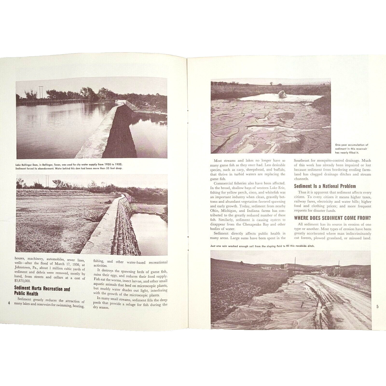 1967 US Department Agriculture USDA Sediment Bulletin 325 Soil Conservation Farm