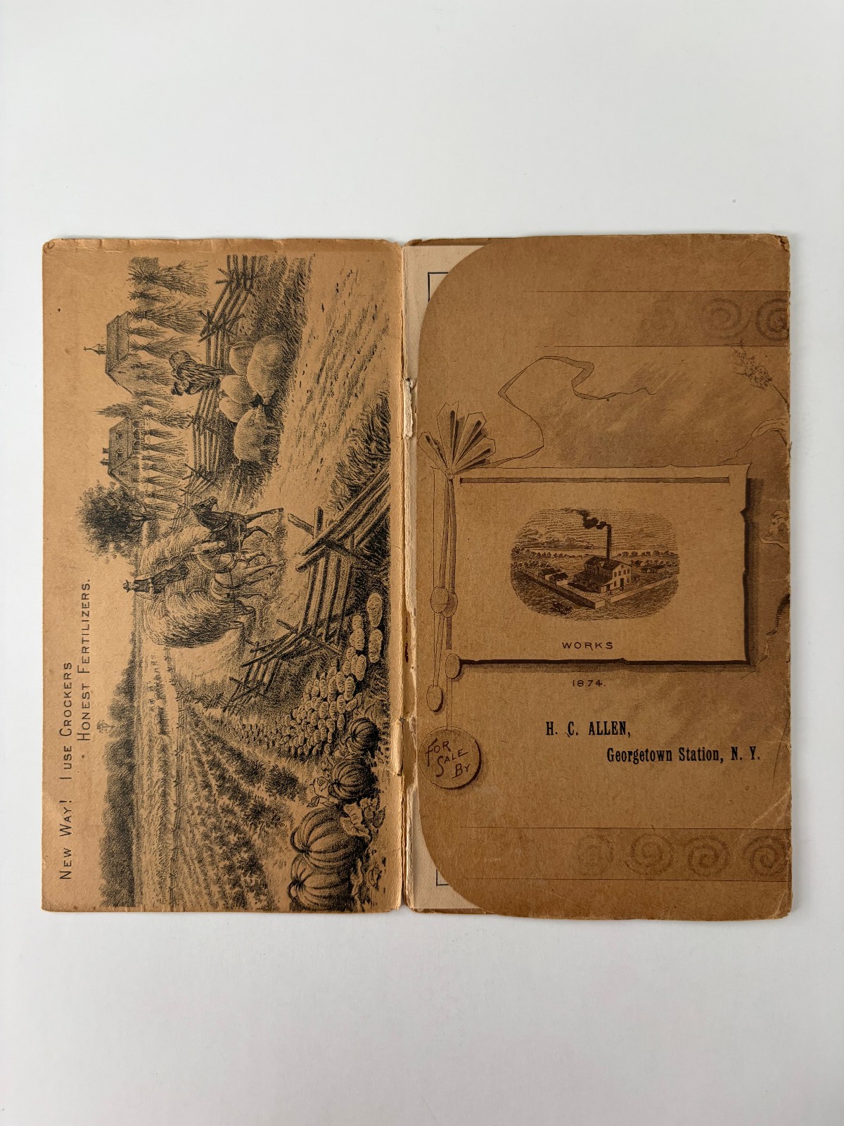 1894 Crocker Fertilizer Co Advertising Diary Buffalo New York ATQ Farming