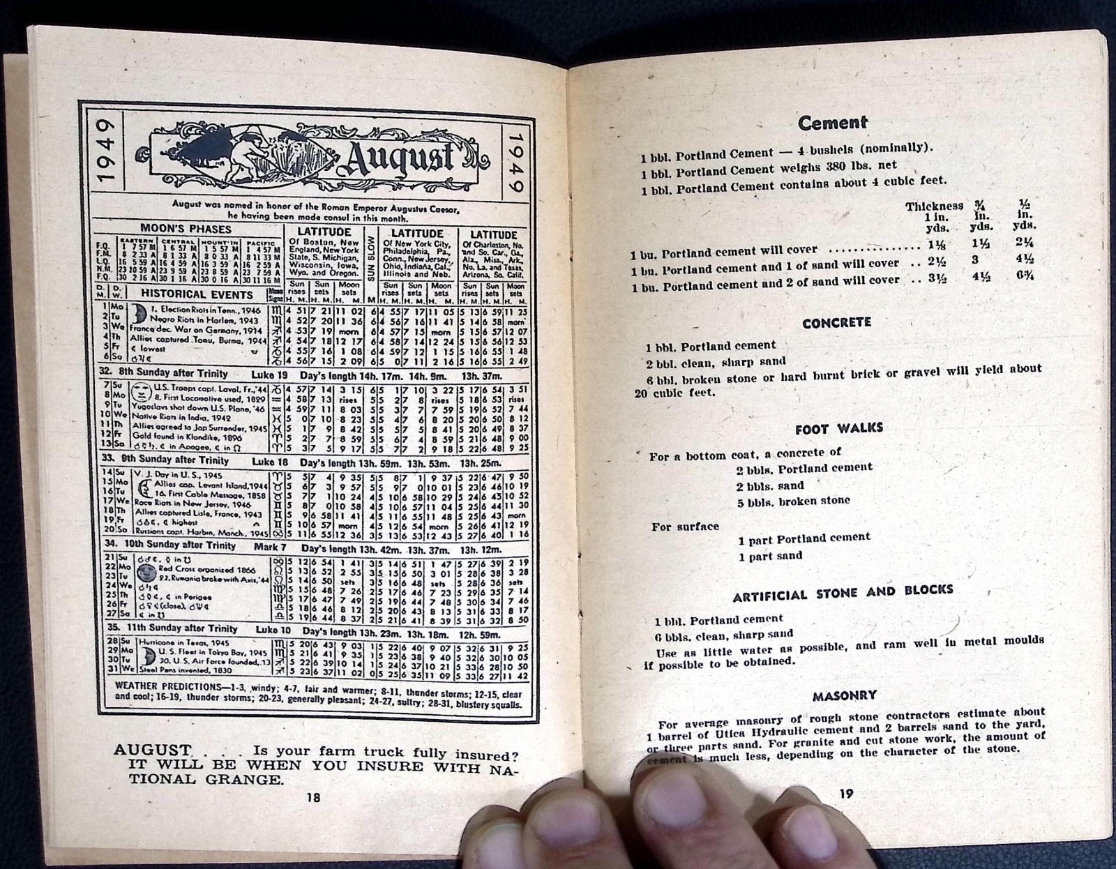 1949 The Farmers Best Friend National Grange Farm Safety Statistics Booklet