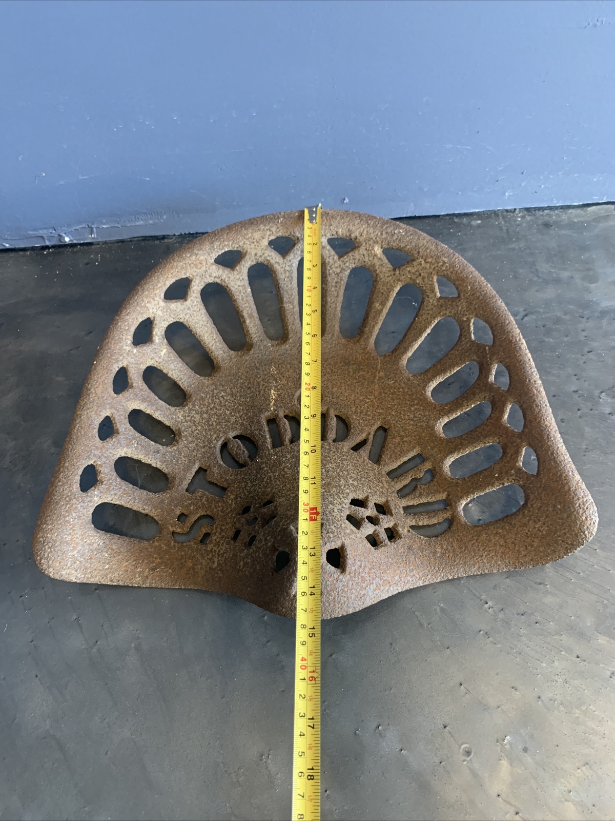 Vintage Stoddard Cast Iron Tractor Seat Antique Farm Tools Equipment
