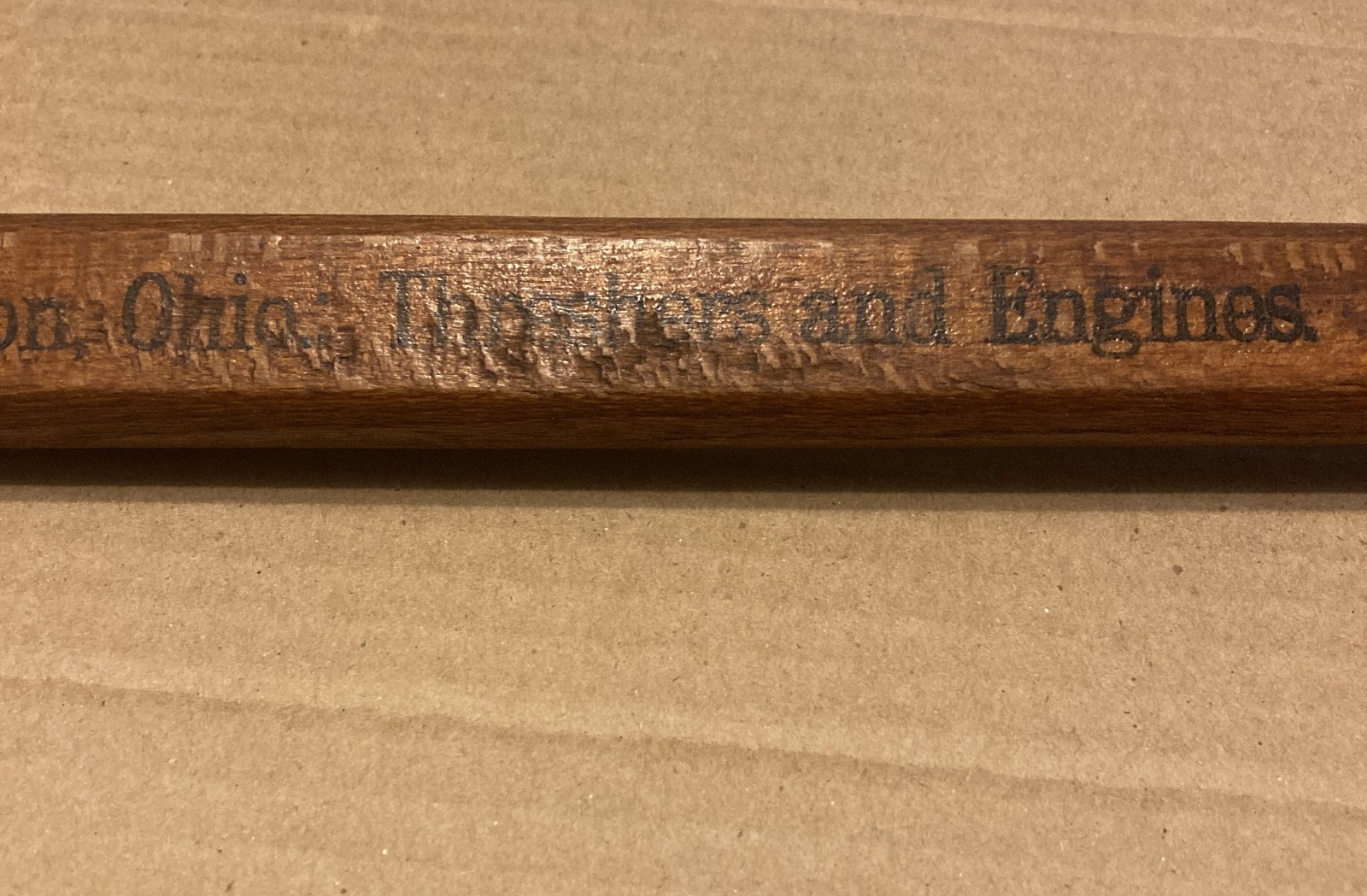 ANTIQUE C AULTMAN & CO CANTON OHIO THRESHERS AND ENGINES ADV WALKING STICK