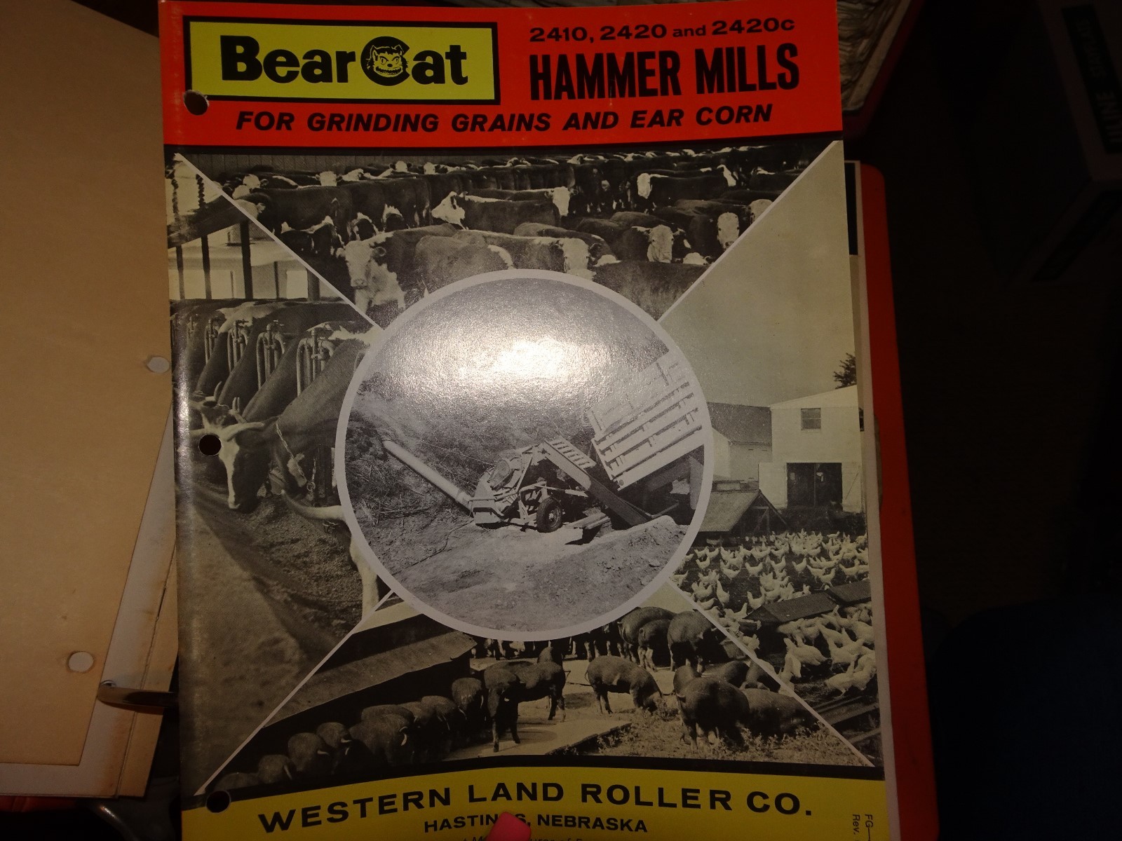 Farm Equipment Brochure – Western Bear Cat – 2410 2420 2420C Hammer Mills